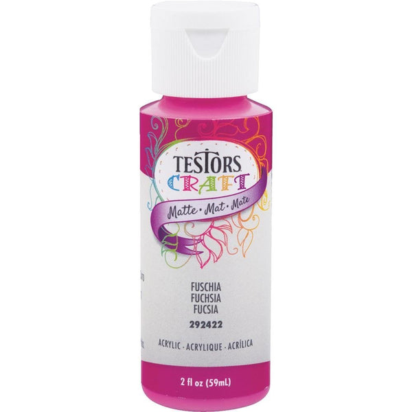 Testors® 292422A Matte Acrylic Craft Paint, Fuchsia, 2 Oz