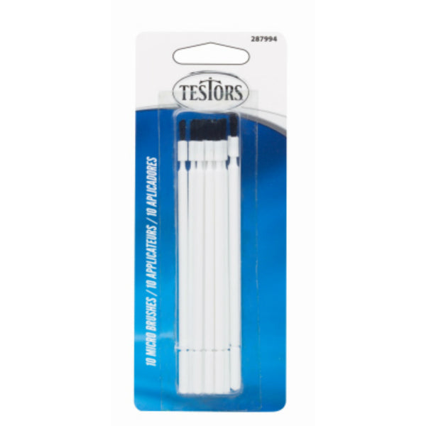Testors 287994 Economy Craft & Hobby Brushes Kit w/10 Micro-Brushes, Blue, 10-Pk