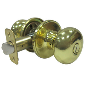 Taiwan Fu Hsing TF700B-KA3 Mushroom Entry Knob Sets, Polished Brass