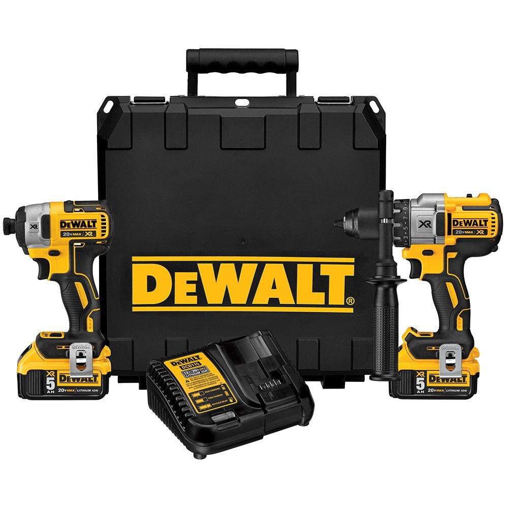 DeWalt DCK299P2 XR Lithium Ion Brushless Hammerdrill/Impact Driver Combo Kit,20V