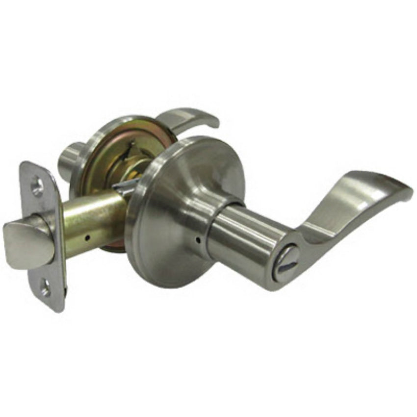 Taiwan Fu Hsing LYEX201BZ Reversible Naples Privacy Lever Lockset, Satin Nickel