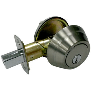 Taiwan Fu Hsing DB7X21-KA2 Designer Wavelet Single Cylinder Deadbolt, Satin Nickel