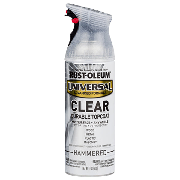 Rust-Oleum® 302153 Universal® Clear Topcoat Spray Paint, Hammered, 11 Oz