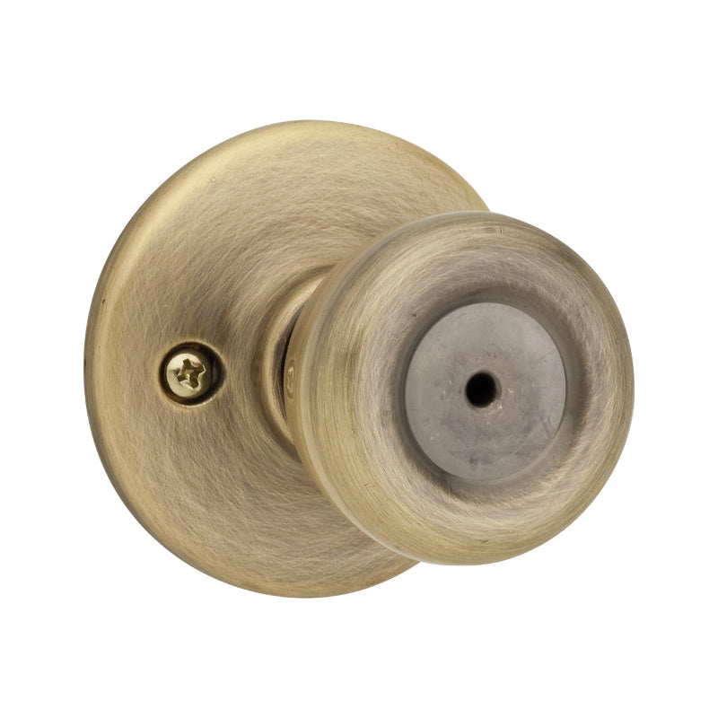 Kwikset® 93001-869 Security Tylo Privacy/Bed/Bath Lockset, Antique Brass