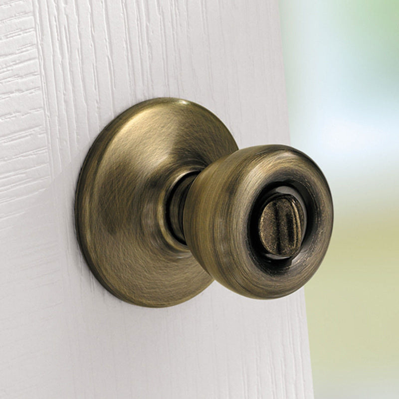 Kwikset® 93001-869 Security Tylo Privacy/Bed/Bath Lockset, Antique Brass