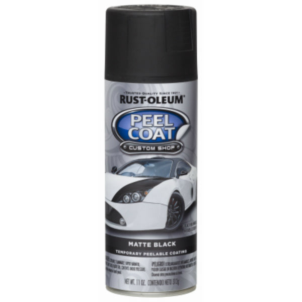 Rust-Oleum® 284279 Peel Coat® Custom Shop Spray Paint, Matte Black, 11 Oz