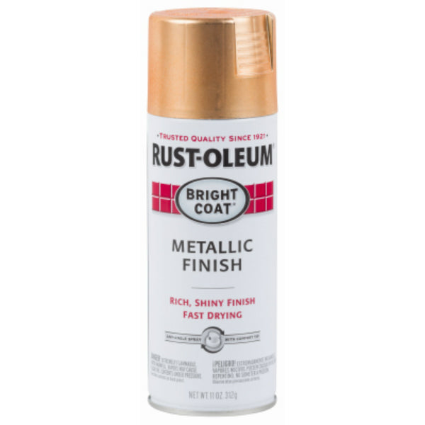 Rust-Oleum® 314417 Stops Rust® Bright Coat® Metallic Spray Paint, Copper, 11 Oz