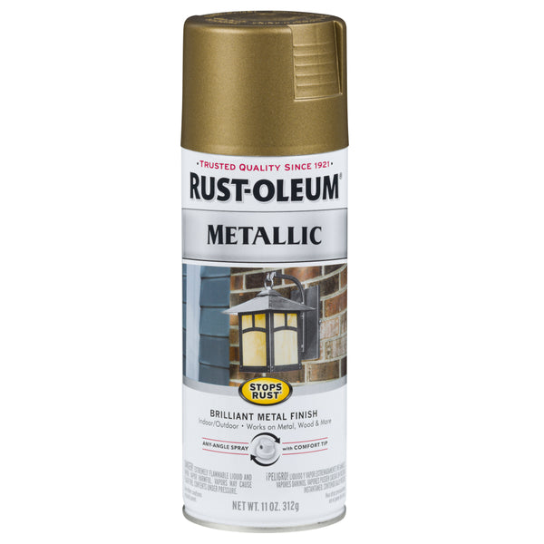 Rust-Oleum® 313142 Stops Rust® Metallic Spray Paint, Champagne Bronze, 11 Oz
