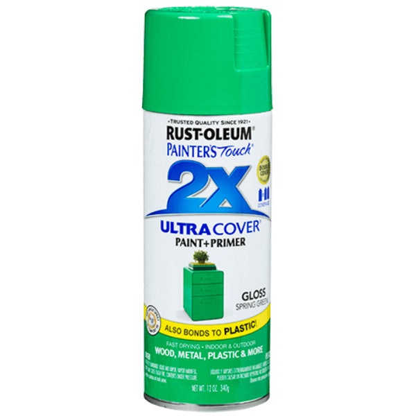 Rust-Oleum® 314751 Painter's Touch® 2X Ultra Cover Gloss Spray, Spring Green, 2 Oz