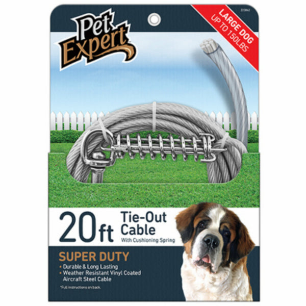 Pet Expert® PE223862 Dog Tie Out for Very Large Dogs, 20'