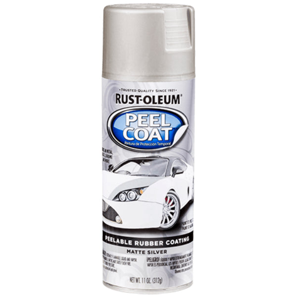 Rust-Oleum® 318348 Peel Coat® Rubber Coating Spray, Matte Silver, 11 Oz
