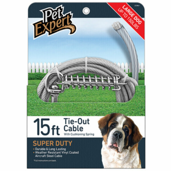 Pet Expert® PE223861 Large Dog Tie Out, 15'