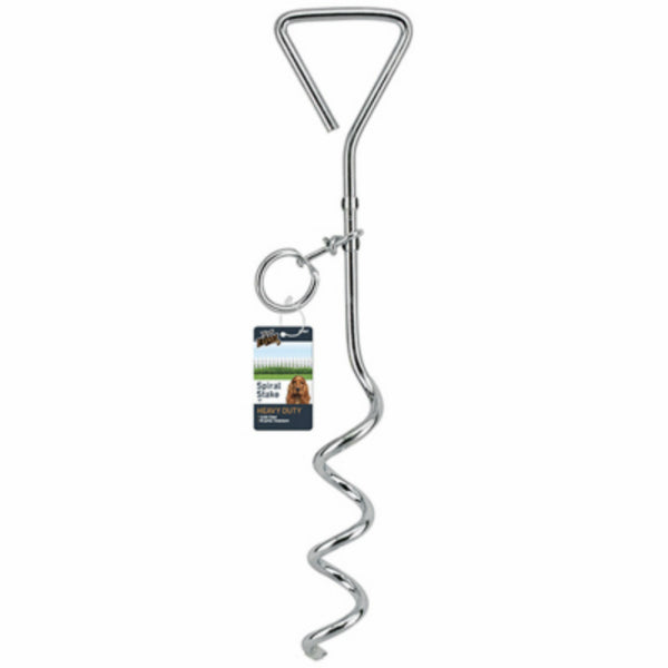 Pet Expert® PE223847 Dogs Corkscrew Type Tie Out Stake, 8mm x 16"