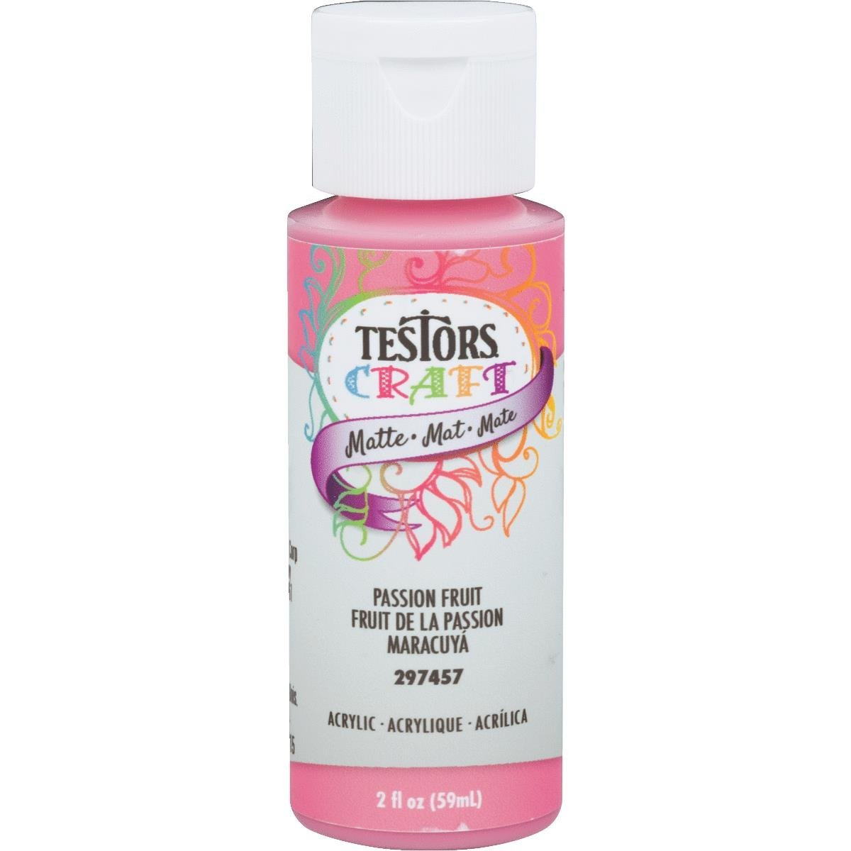 Testors® 297457 Matte Acrylic Craft Paint, Passion Fruit, 2 Oz