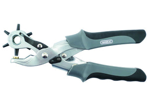General Tools® 73 Heavy-Duty Hole Punch with Cushioned-Grip Handle, Plated Steel