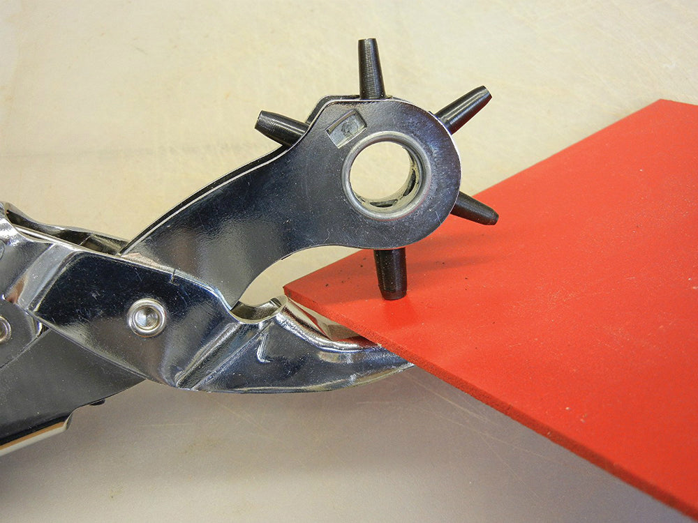 General Tools® 73 Heavy-Duty Hole Punch with Cushioned-Grip Handle, Plated Steel