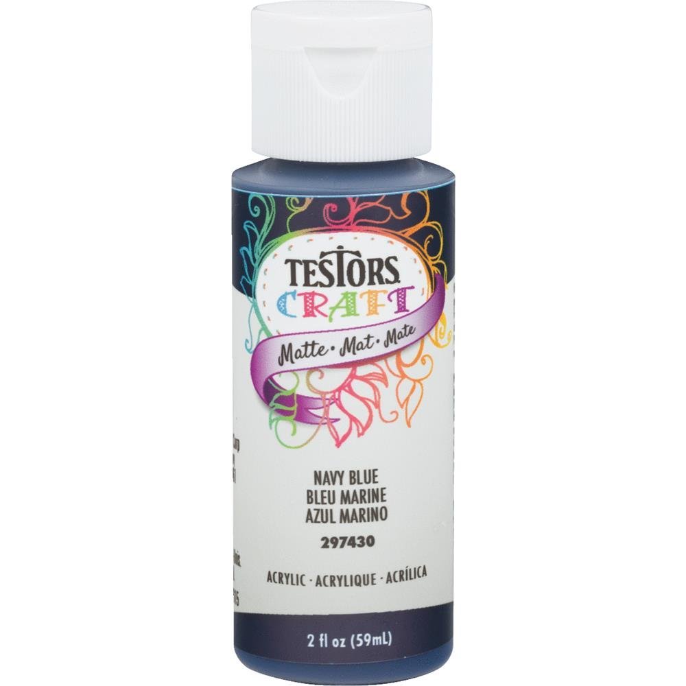 Testors® 297430 Matte Acrylic Craft Paint, Navy Blue, 2 Oz