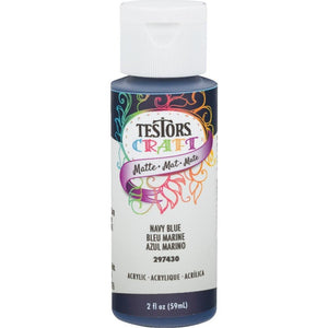 Testors® 297430 Matte Acrylic Craft Paint, Navy Blue, 2 Oz