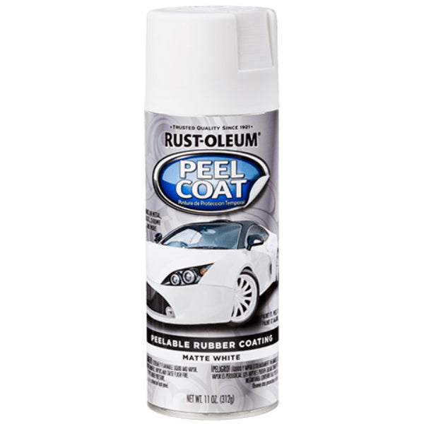 Rust-Oleum® 318347 Peel Coat® Rubber Coating Spray, Matte White, 11 Oz