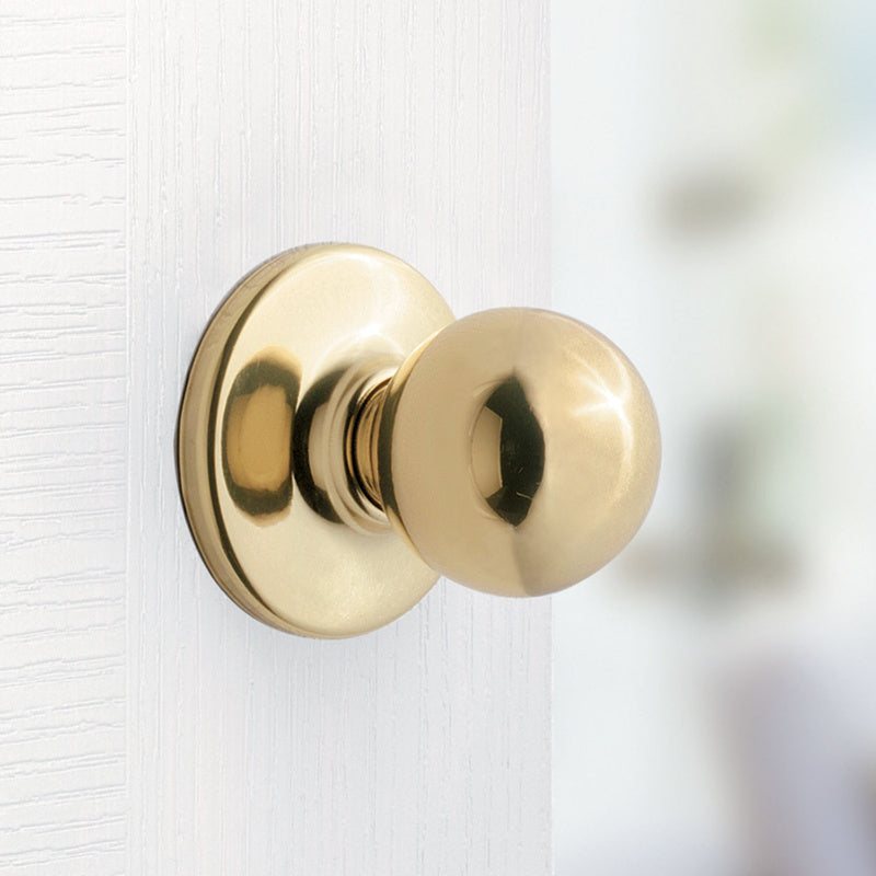 Kwikset® 92001-516 Security Polo Passage/Hall/Closet Knob, Polished Brass