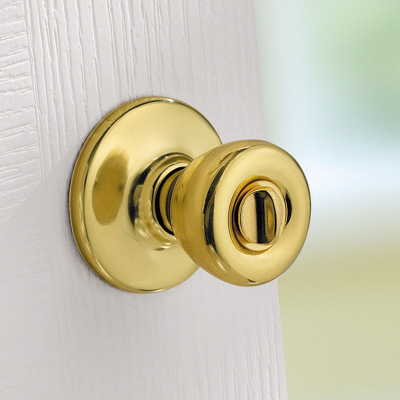 Kwikset® 93001-870 Security Tylo Privacy/Bed/Bath Lockset, Polished Brass