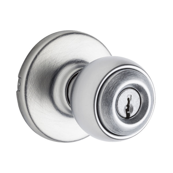 Kwikset® 94002-832 Security Polo Entry Lockset, Satin Chrome