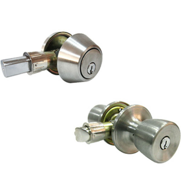 Taiwan Fu Hsing BS6L1B-MH-KA2 Tulip Mobile Home Combination Lockset, Stainless Steel