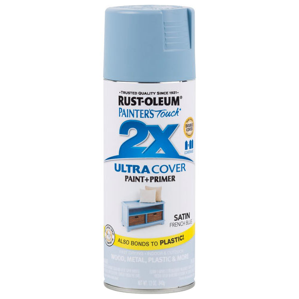 Rust-Oleum® 314752 Painter's Touch® 2X Ultra Cover Satin Spray, French Blue, 12 Oz
