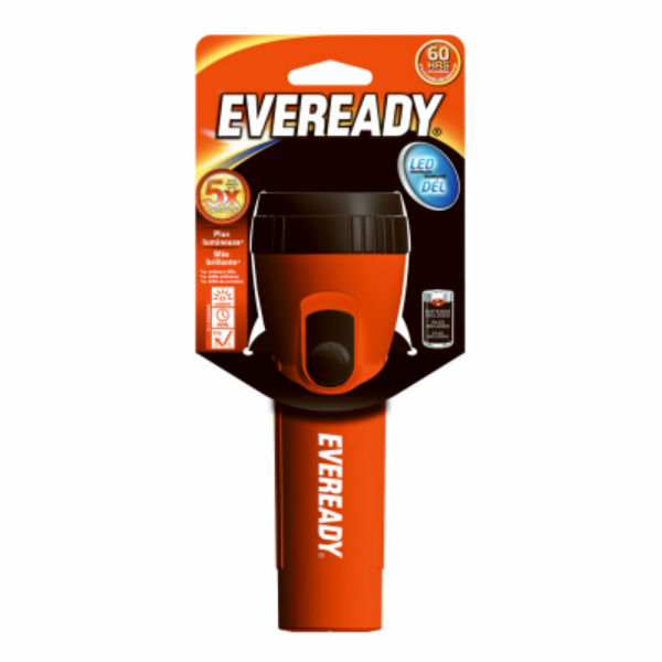Eveready® EVEL15HS Economy LED Flashlight with Ribbed Casing