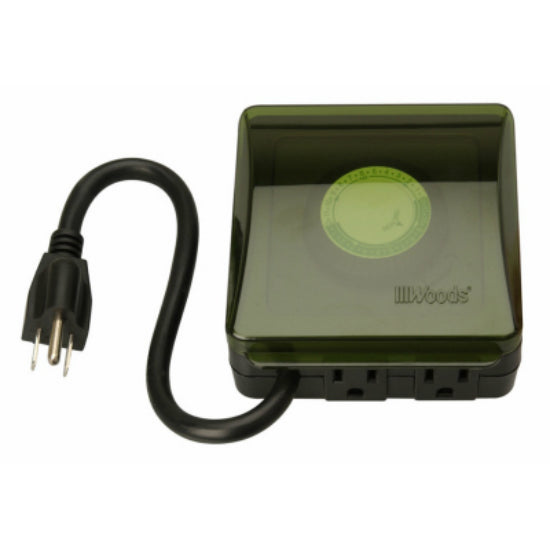 Woods® 50012 Outdoor 24-Hour Heavy Duty Mechanical Timer, 2 Outlet