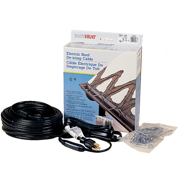 Easy Heat ADKS-1000 Electric Roof & Gutter De-Icing Heating Cable, 1000W, 200'