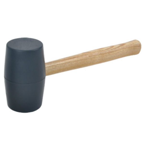 Master Mechanic JK160108 Double Faced Solid Rubber Head Mallet, Black, 32 Oz