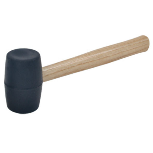 Master Mechanic JK160107 Double Faced Solid Rubber Head Mallet, Black, 16 Oz