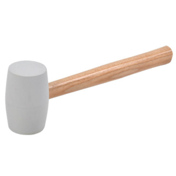 Master Mechanic JK160110 Double Faced Solid Rubber Head Mallet, White, 16 Oz