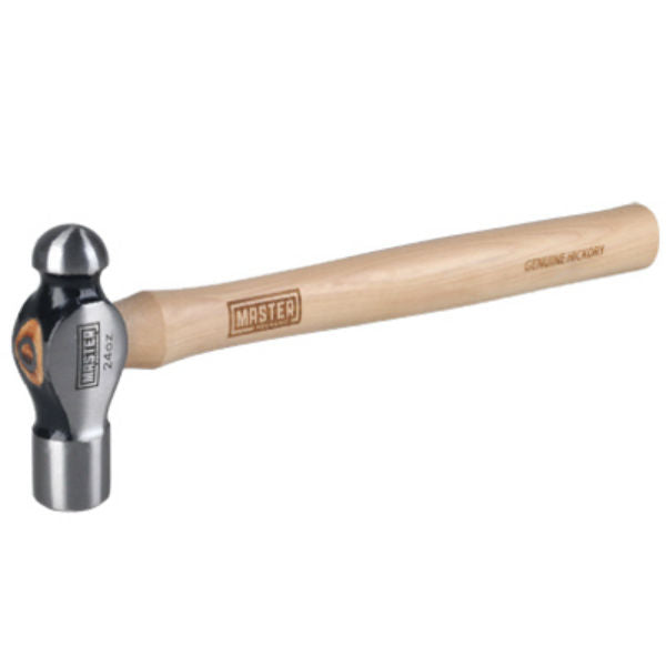 Master Mechanic 216642 Ball Pein Hammer with Hickory Handle, 24 Oz