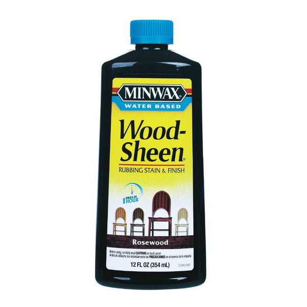Minwax® 304510000 Water Based WoodSheen® Rubbing Stain/Finish, Rosewood, 12 Oz