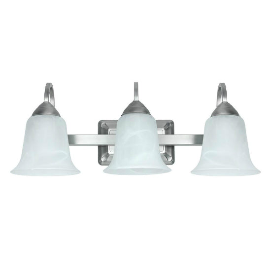 Feit Electric® 73802 3-Light LED Vanity Fixture, Brushed Nickel/Alabaster Glass, 24W