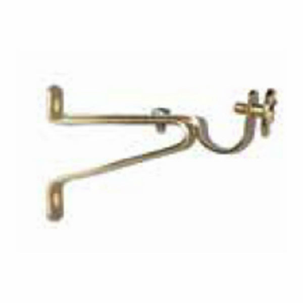 Kenney® KNL842/3 Cafe Rod Brackets with Mounting Screws, Brass, Pair, 5/8"