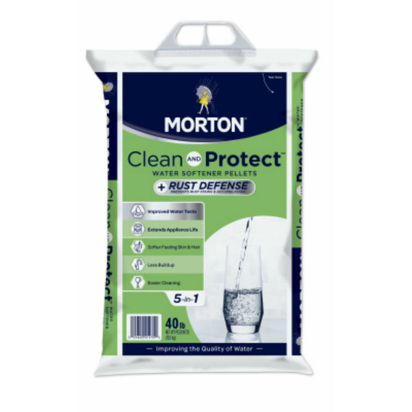 Morton® F124700000G Clean & Protect / Rust Defense Water Softener Pellets, 40 Lb