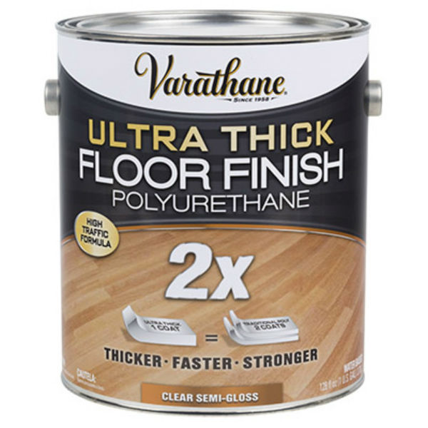 Varathane® 298273 Water Based Ultra Thick Floor Finish, Semi Gloss-Clear, 1 Gal