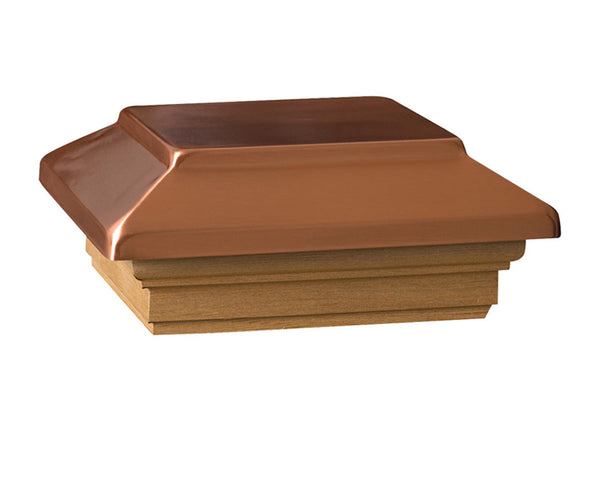 Deckorators® 72295 Victoria Plateau Post Cap, Cedar, Copper, 4" x 4"