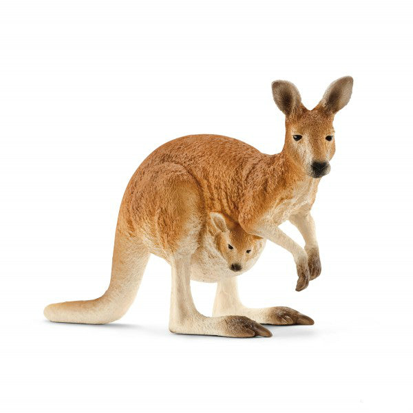 Schleich 14756 Kangaroo Toy Figure for Ages 3 & Up, Brown