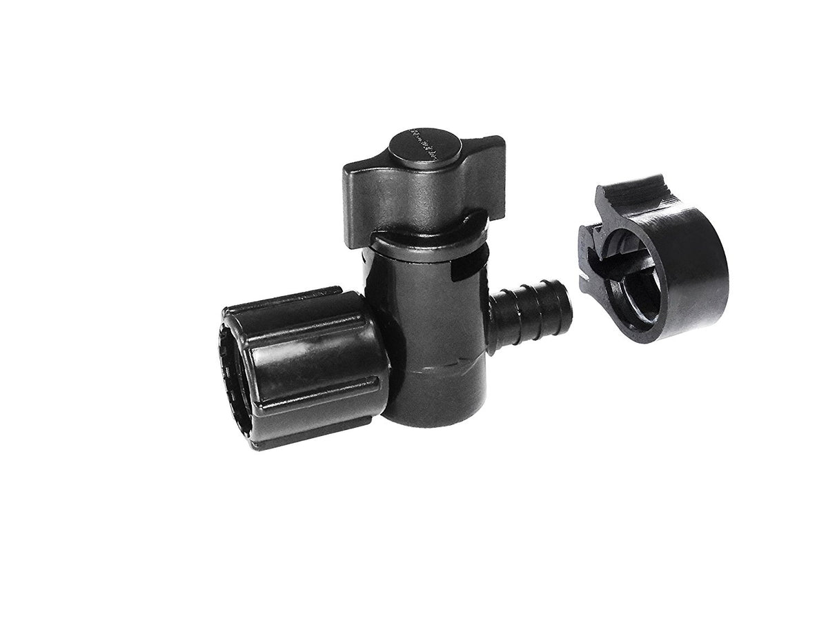 PEXLock™ 30892 Straight Stop Valve, Black, 1/2" x 1/2" FPT SWV
