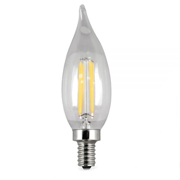 Feit Electric® BPCFC40/827/LED/4 LED Dimmable Chandelier Bulb, 3.8W, 120V, 2-Pk