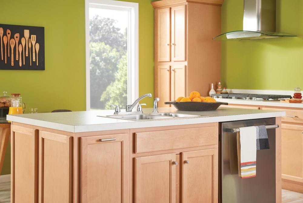 Moen 87046 Adler 2-Handle Low Arc Kitchen Faucet w/ Lever & Knob Handles, Chrome