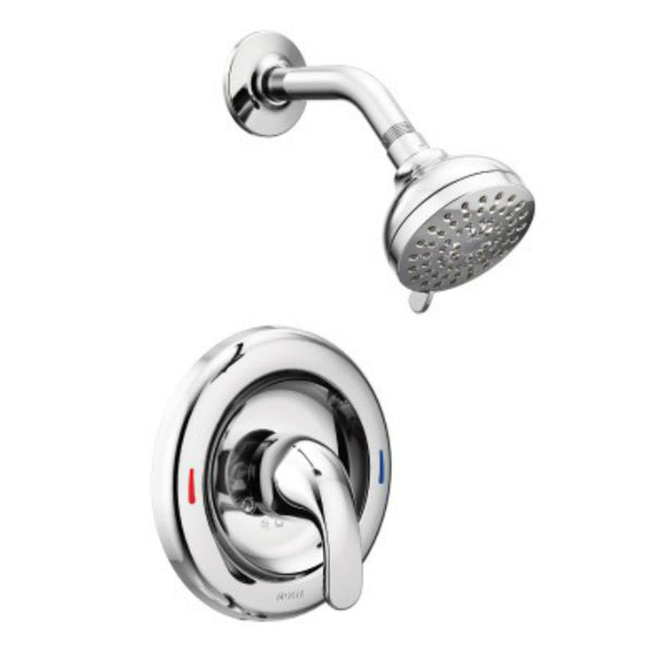 Moen® 82604 Adler Single Handle Posi-Temp® Shower Head, Chrome, 1.8 GPM