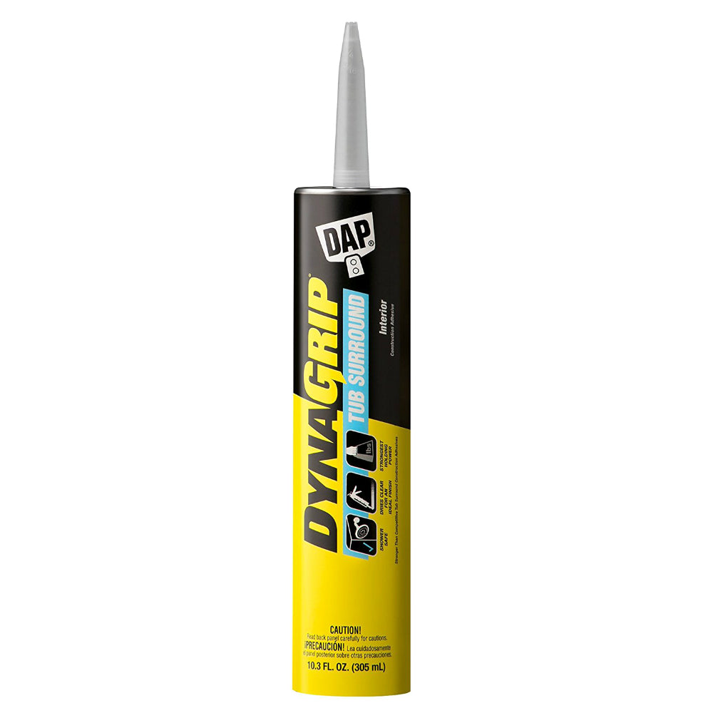 Dap® 27521 DynaGrip® Tub Surround Construction Adhesive, White, 10.3 Oz