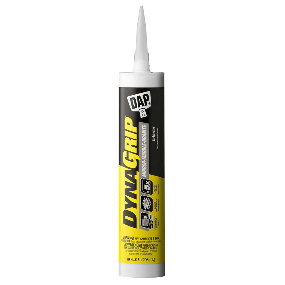 Dap® 27522 DynaGrip® Mirror/Marble/Granite Construction Adhesive, White, 10 Oz