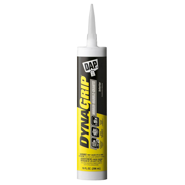 Dap® 27522 DynaGrip® Mirror/Marble/Granite Construction Adhesive, White, 10 Oz