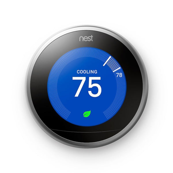 Nest T3007ES Programmable 3rd Generation Learning Thermostat, Stainless Steel